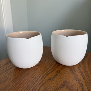 Nespresso Origin Collection Set Of 2 Coffee Cups, White & Blush Porcelain 13 Oz